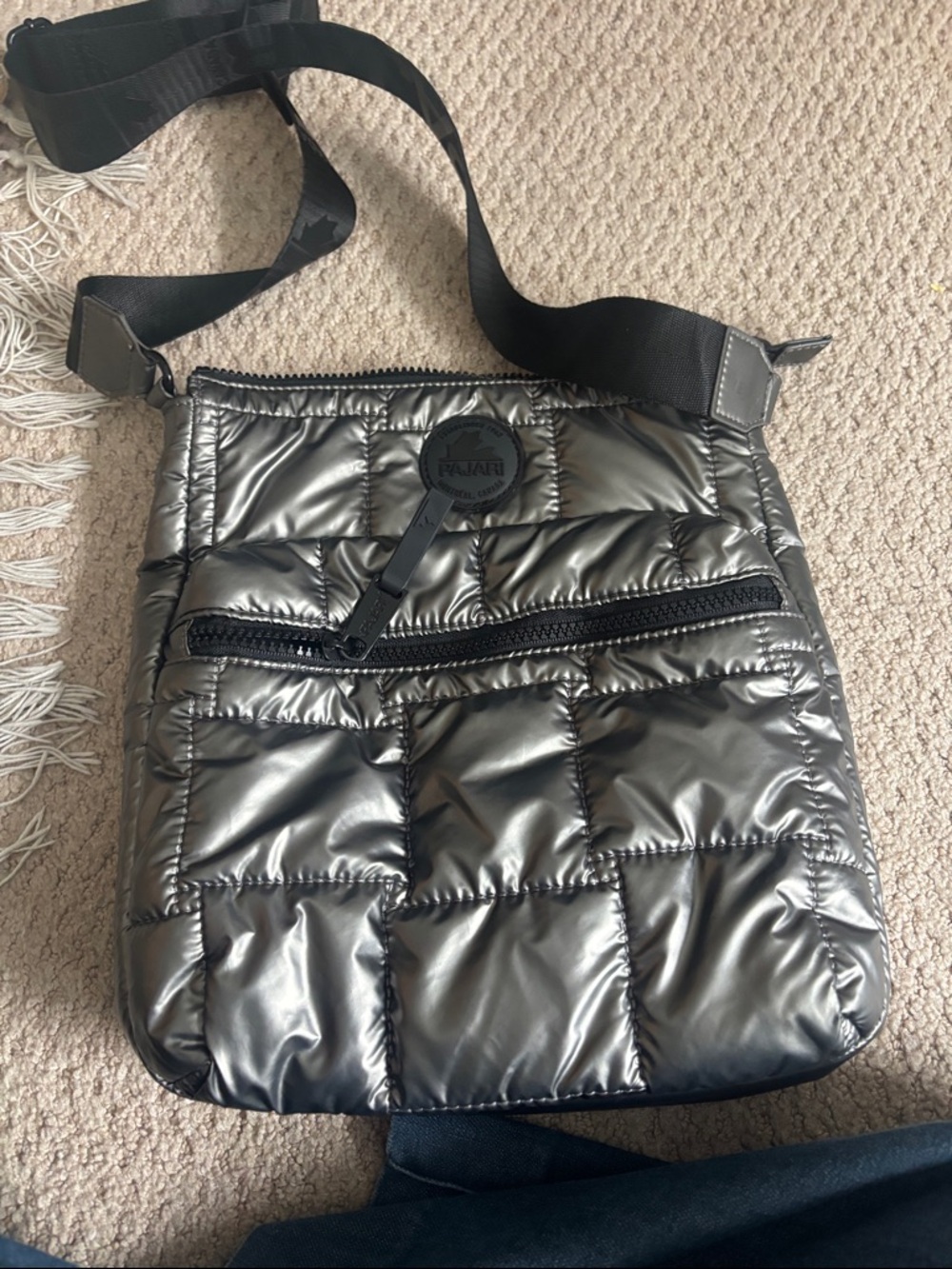Pajar Silver Crossbody Bag